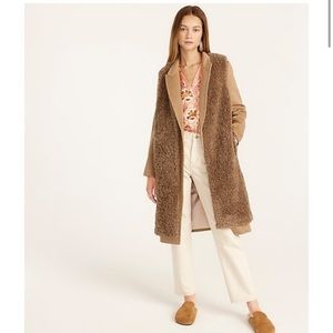 NWT J Crew Recycled Long Sherpa Vest
